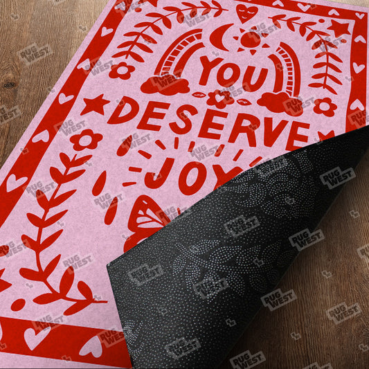 "You Deserve Joy" Terapi Halısı