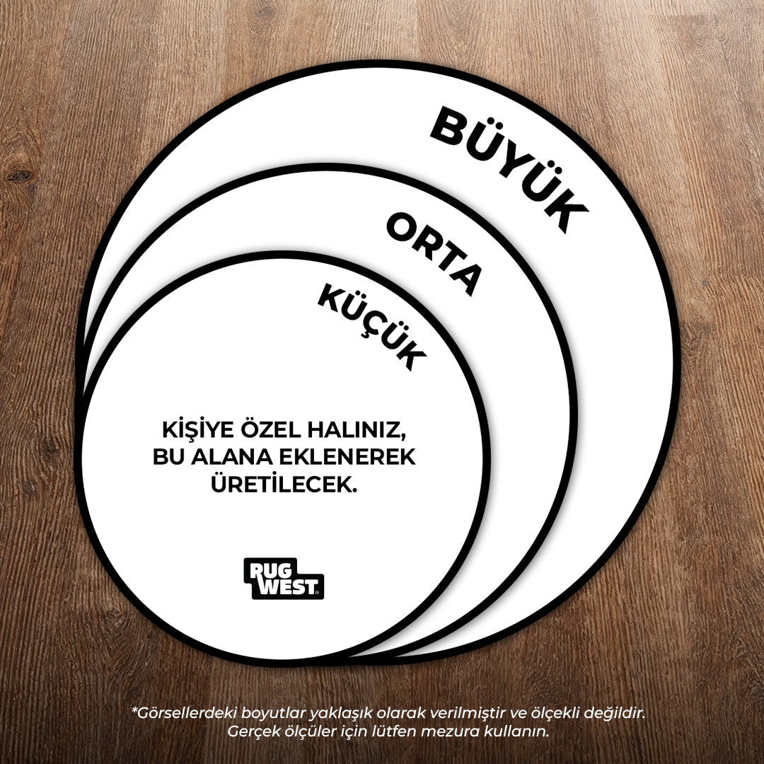Sınıf için kişiye özel yuvarlak halı