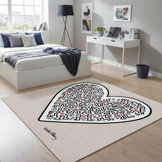 Keith Heartline halı dekorasyon ve oda mockup görünümü - RugWest