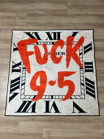 F*ck 9-5 Saat Tasarımlı Kare Halı ek ürün görseli 1 - RugWest
