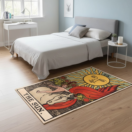 The Sun Tarot Halı dekorasyon ve oda mockup görünümü - RugWest