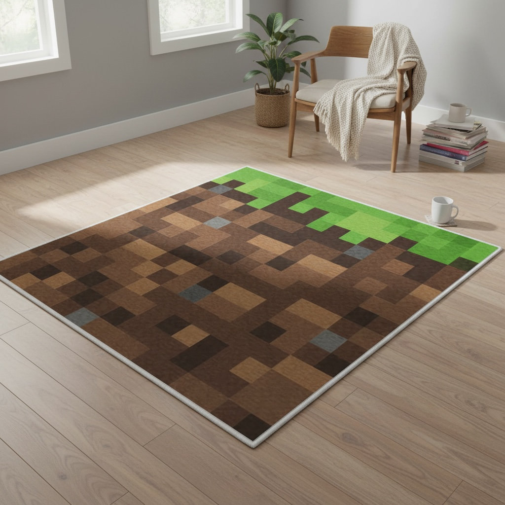 Minecraft Blok Halı