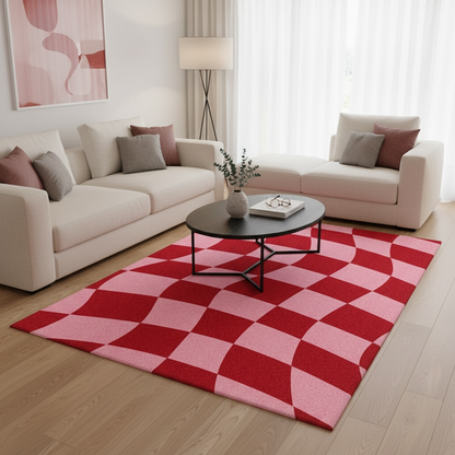 Red Pink Dama Halı