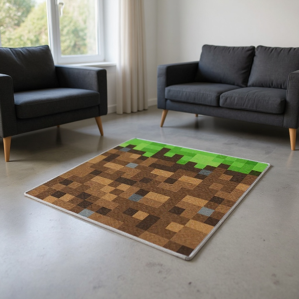 Minecraft Blok Halı