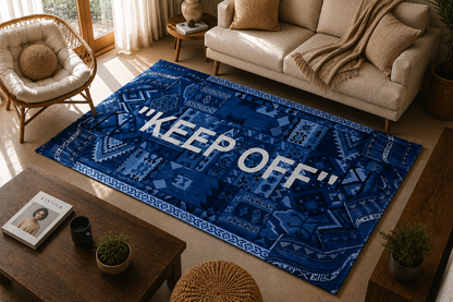 Keep Off Etnik Patchwork Tasarım Halı ürün kullanım görünümü - RugWest