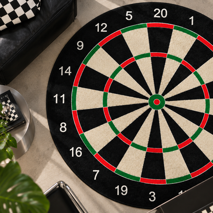Dart Tahtası Yuvarlak Halı - Dartboard Halı yakın detay ve baskı görünümü - RugWest