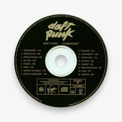 Daft Punk Homework CD Tasarımlı Yuvarlak Halı ürün görünümü - RugWest