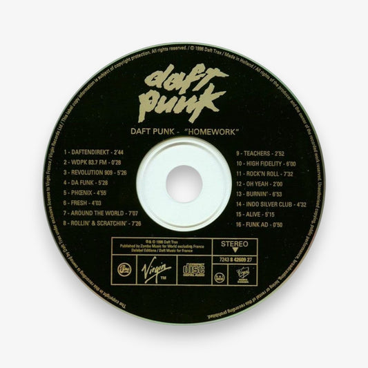 Daft Punk Homework CD Tasarımlı Yuvarlak Halı ürün görünümü - RugWest