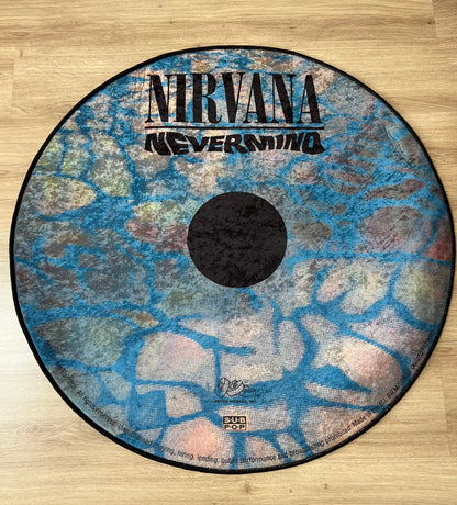 Nirvana Nevermind CD Tasarımlı Yuvarlak Halı