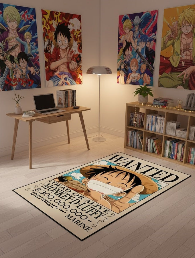 Wanted Monkey D. Luffy Halı