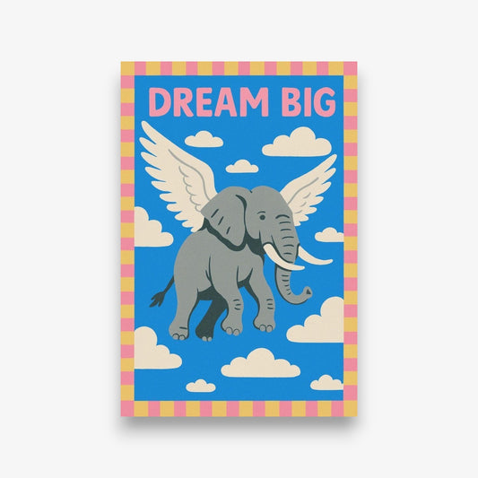 Dream Big Uçan Fil Renkli Tasarım Halı ürün görünümü - RugWest