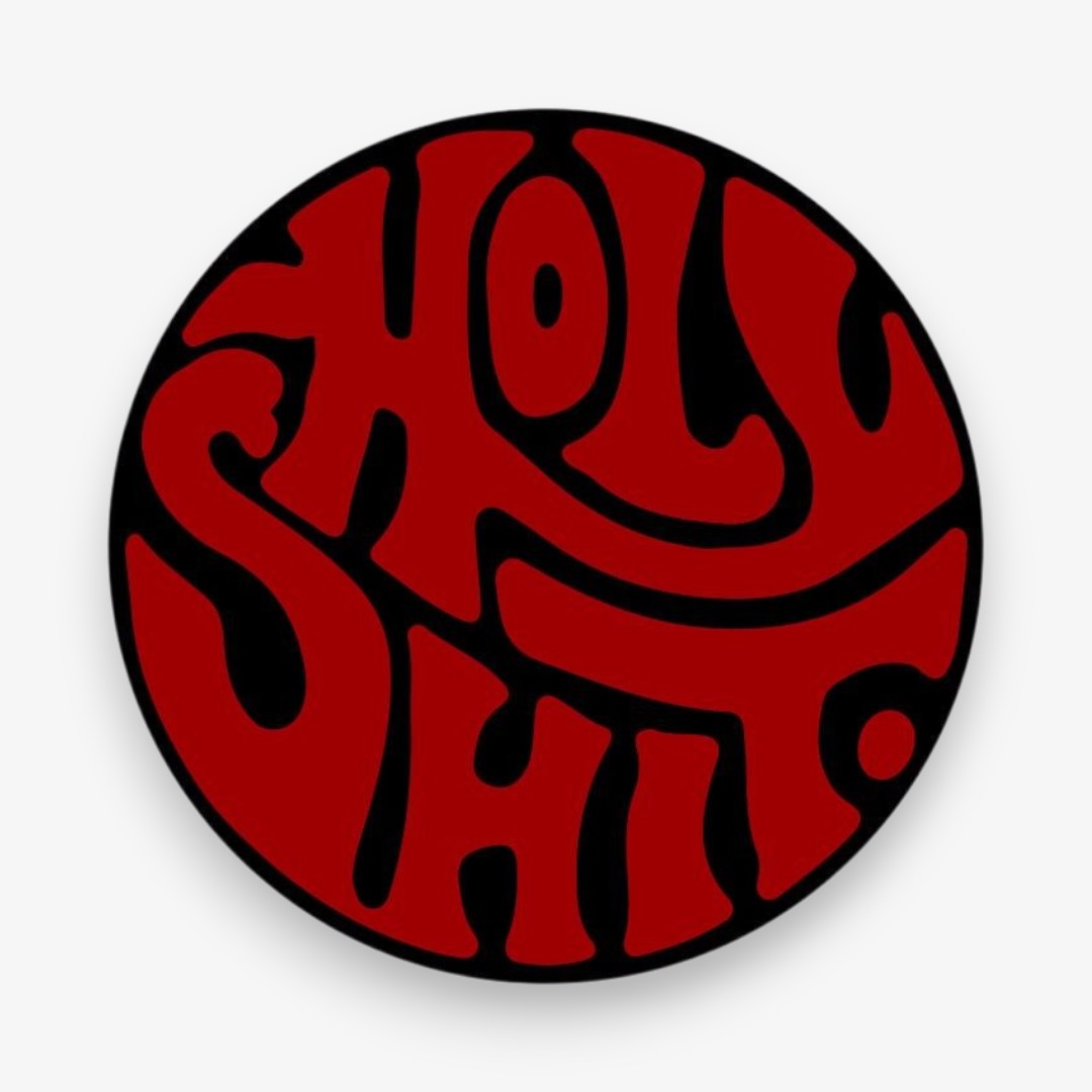 Holy Sh*t Yazılı Retro Yuvarlak Halı ürün görünümü - RugWest