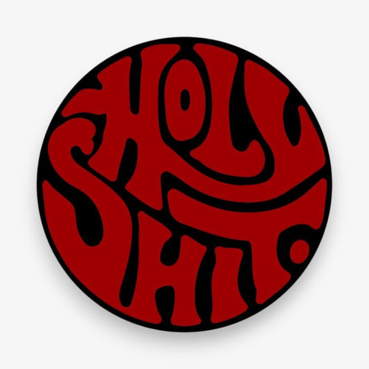 Holy Sh*t Yazılı Retro Yuvarlak Halı ürün görünümü - RugWest