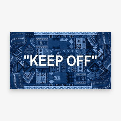 Keep Off Etnik Patchwork Tasarım Halı baskı ve yüzey detay görünümü - RugWest