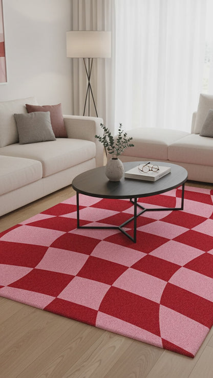 Red Pink Dama Halı