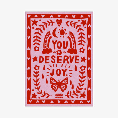 "You Deserve Joy" Terapi Halısı