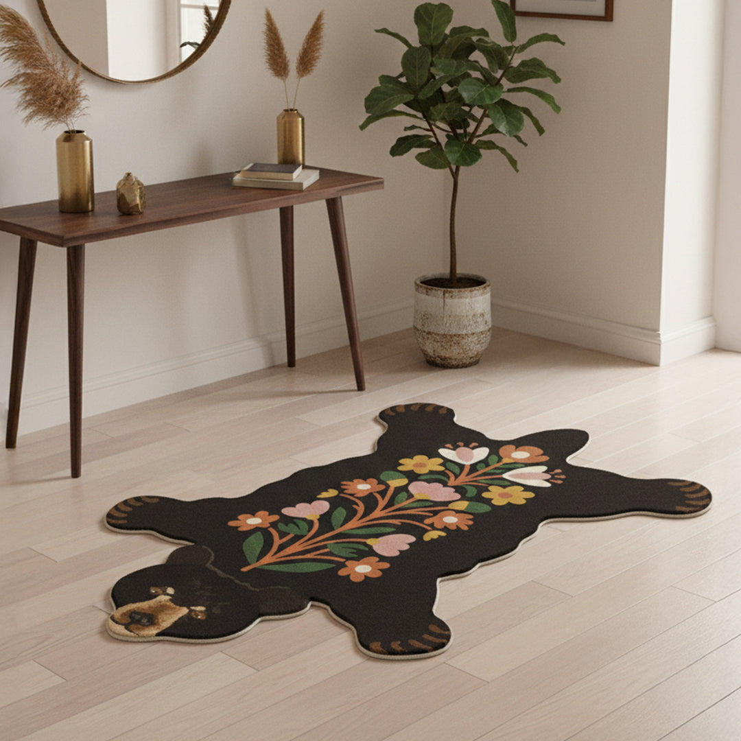 Floral bear halı