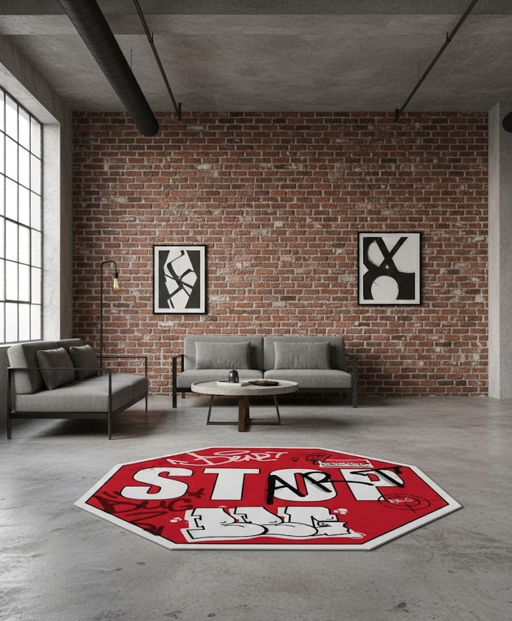 Dijital baskı stop tabela halı