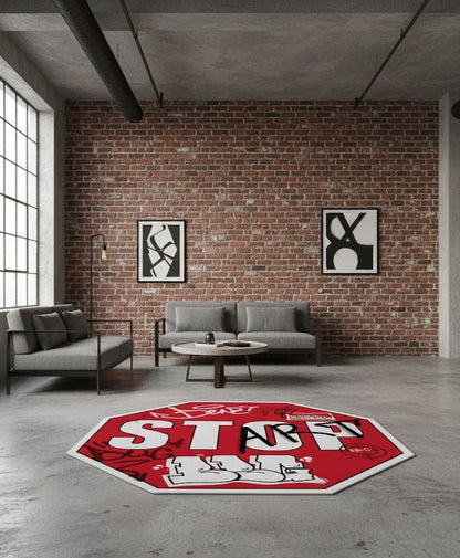 Dijital baskı stop tabela halı