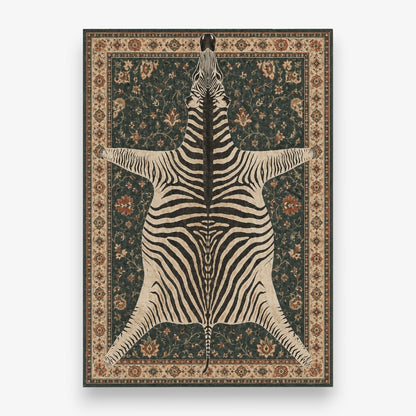 Vintage Zebra Desenli Halı